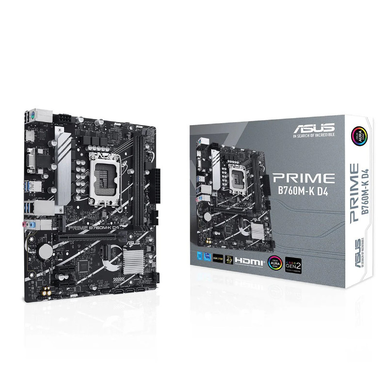 Asus Prime B760M-K LGA 1700 Intel 13th Gen Micro-ATX Gaming Motherboard - لوحة الأم
